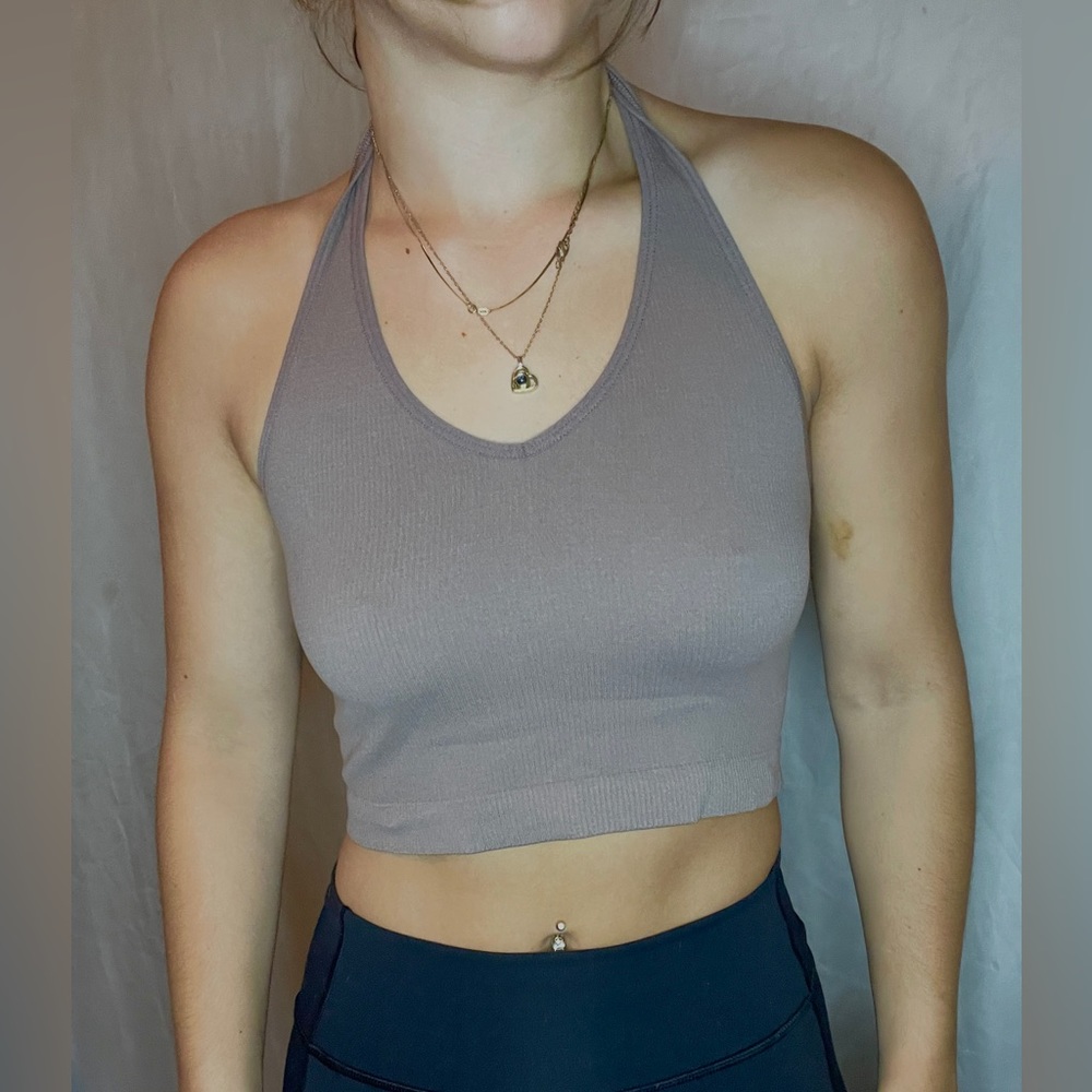 SO brown halter tank top
